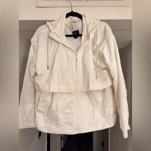 Vuori White Track Hooded Jacket